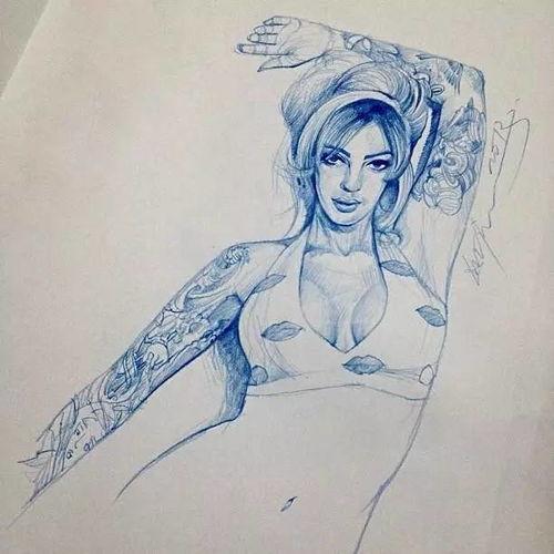 欧美帅哥速写图文图片,风采各异，魅力无限